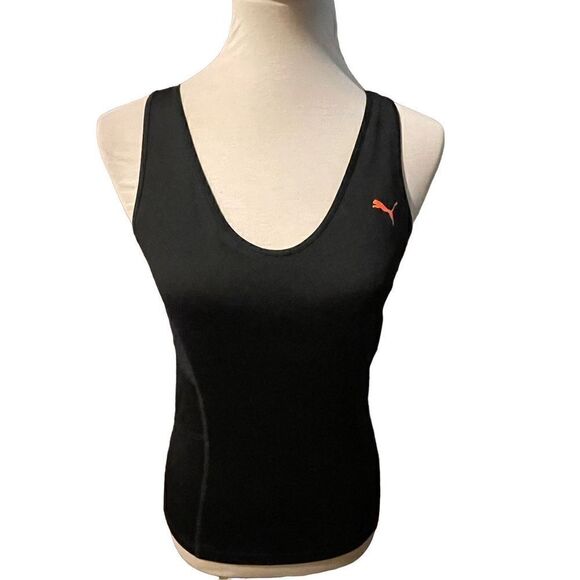 Puma Sport Lifestyle Exercise Top w/ Built in Bra Black Size Medium-EUC - Picture 7 of 12